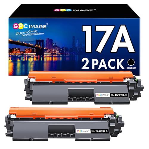GPC IMAGE CF217A 17A Tóner Compatible con HP 17A Tóner para HP Laserjet Pro MFP M130nw Toner para Laserjet Pro MFP M130fw M102w M102a M130 M130a M130fn (Negro, 2 Unidades)