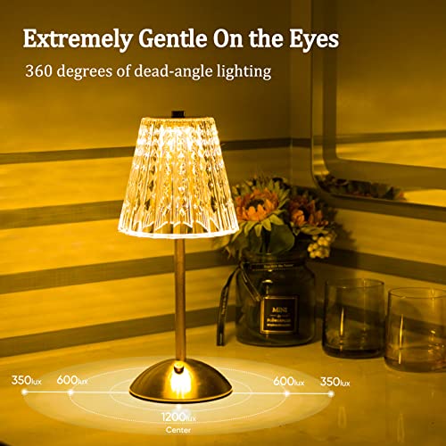 Sunligtgo Cordless Table Lamp, Rechargeable Nightstand Besides Lamp 4000 Mha, Portable Led Desk Lamp With Stepless Dimming 3 Color Modes, Night Light For Living Room,Couple Dinner, Restaurant #TOP5