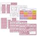 Lisol EKG Badge Card, Cardiac Badge Buddy ECG Rate Cards, Telemetry Card with EKG Ruler/Rhythm/Interpretation/Measurement, Double Sided Pocket Cards Set of 3 for Nurse, Health Care Workers