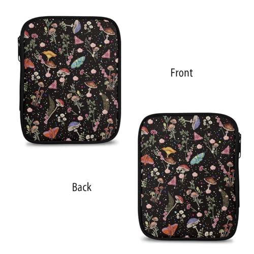 Image of Crochet Hook Case Mushroom Crochet Hook Holder Portable Crochet Hook Storage Bag with Web Pockets Suitable for Crochet Needles /Knitting Accessories