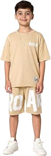 Lymio Junior's Boys T-Shirt and Shorts Set | Kids Summer Clothing Set for Boys | Cotton Blend Casual Wear for Kids | Trend... Price In India