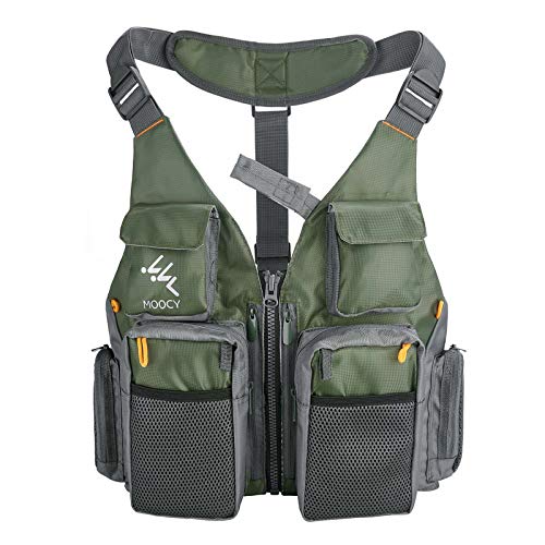 MOPHOEXII Fly Fishing Vest with Breathable Mesh,Adjustable Size Trout Fishing Vest, Small Fishing Vest for Outdoors Stream Fishing