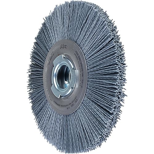 Rundbürste breit ungezopft rbu ø 200x25xvari Bohr SiC-Filament-Ø 110 mm Korn 120 Schleifbock - Pferd