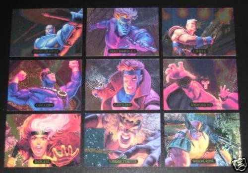 1994 Fleer Marvel Masterpieces POWERBLAST 9 card insert set