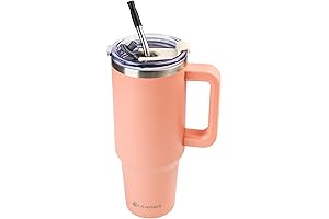 Peach Stanley Tumbler: Insulated Coffee Adventure