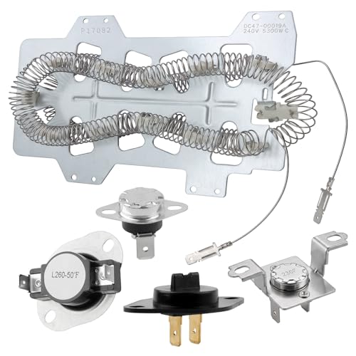 Hyaminu DC47-00019A Dryer Heating Element Kit for Samsung