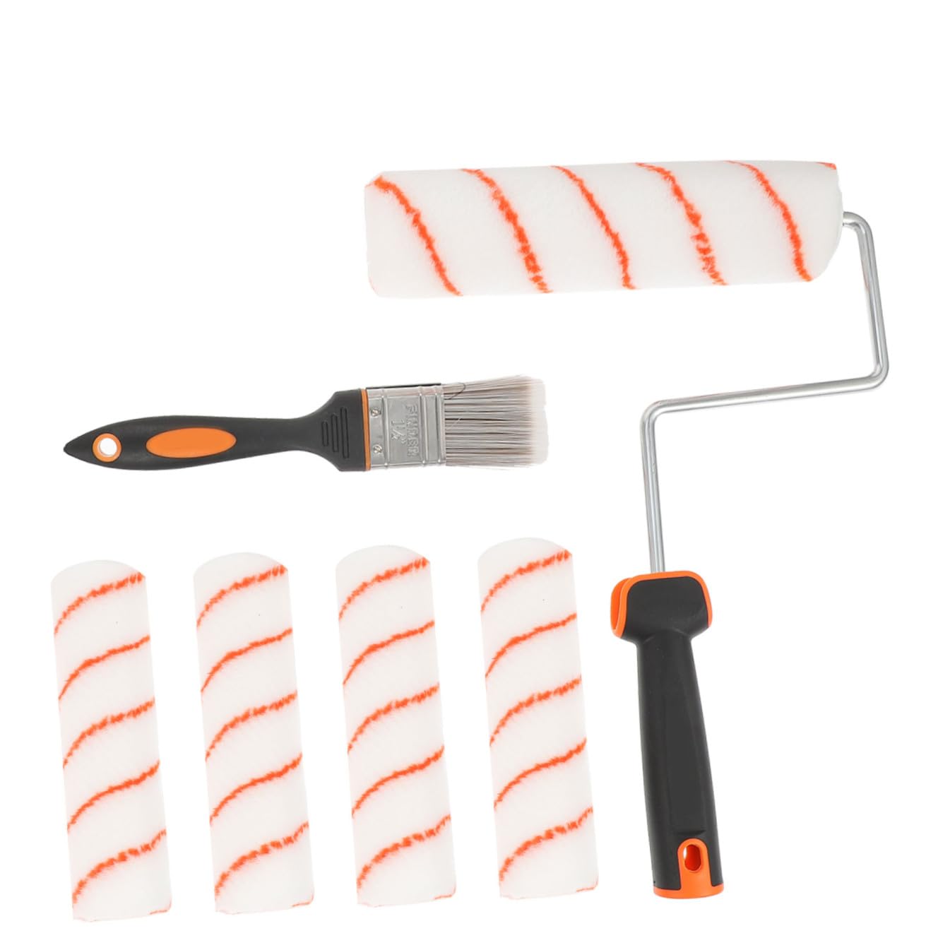 Juego de Rodillos de Pintura 8 Piezas para Retocar Esquinas y Superficies | Poliéster, Mango Flexible Tpr y Cuerpo Abs, para Marco de Ventana y Mueble, Uso Profesional o Principiante Color Aleatorio