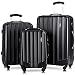 Goplus 3 Pcs Luggage Set ABS Hardshell Travel Bag Trolley Suitcase w/ TSA Lock (Black) ¡­