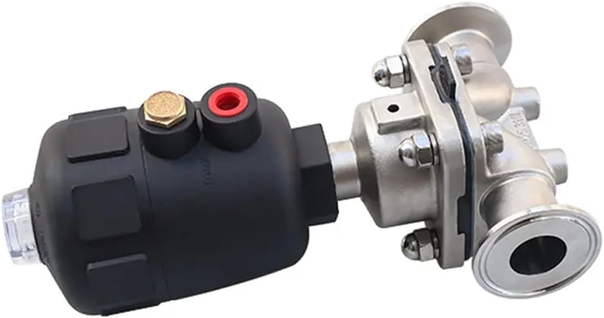 DN8/10/15/20/25/32/40/50 x 1.5" Tri Clamp Diaphragm Valve Pneumatically Actuated SUS 316L Stainless Homebrew(Type-C,NC_DN20 K50.5MM)