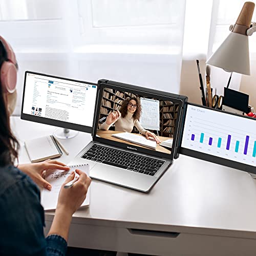 Westhod Laptop Screen Extender, 13.5" Portable Monitor For M1/M2 Chip Macbook, Fhd Ips Triple Monitor Display One Cable, Type-C Tri-Screen For Windows, Mac And Switch, Work With 13”-16” Laptops #TOP2