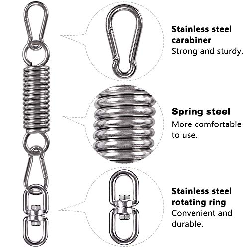WAREMAID 2 Pack Hammock Chair Hanging Kit Swing Spring Hardware - Image 2