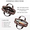 Sac Business Mallette homme Cartable Sacs Business en Cuir Véritable 14 Pouces Porte Document Sac de Messager Sac à Bandoulière d'affaires Brun #2