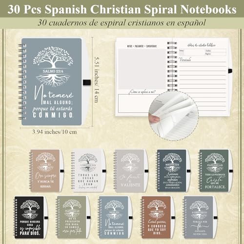 Carnet à spirale chrétien Kosiz pour vos notes de prière en église