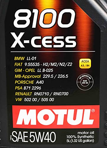 Motul 8100 5W40 X-Cess 5L (Pack Of 2) #TOP4
