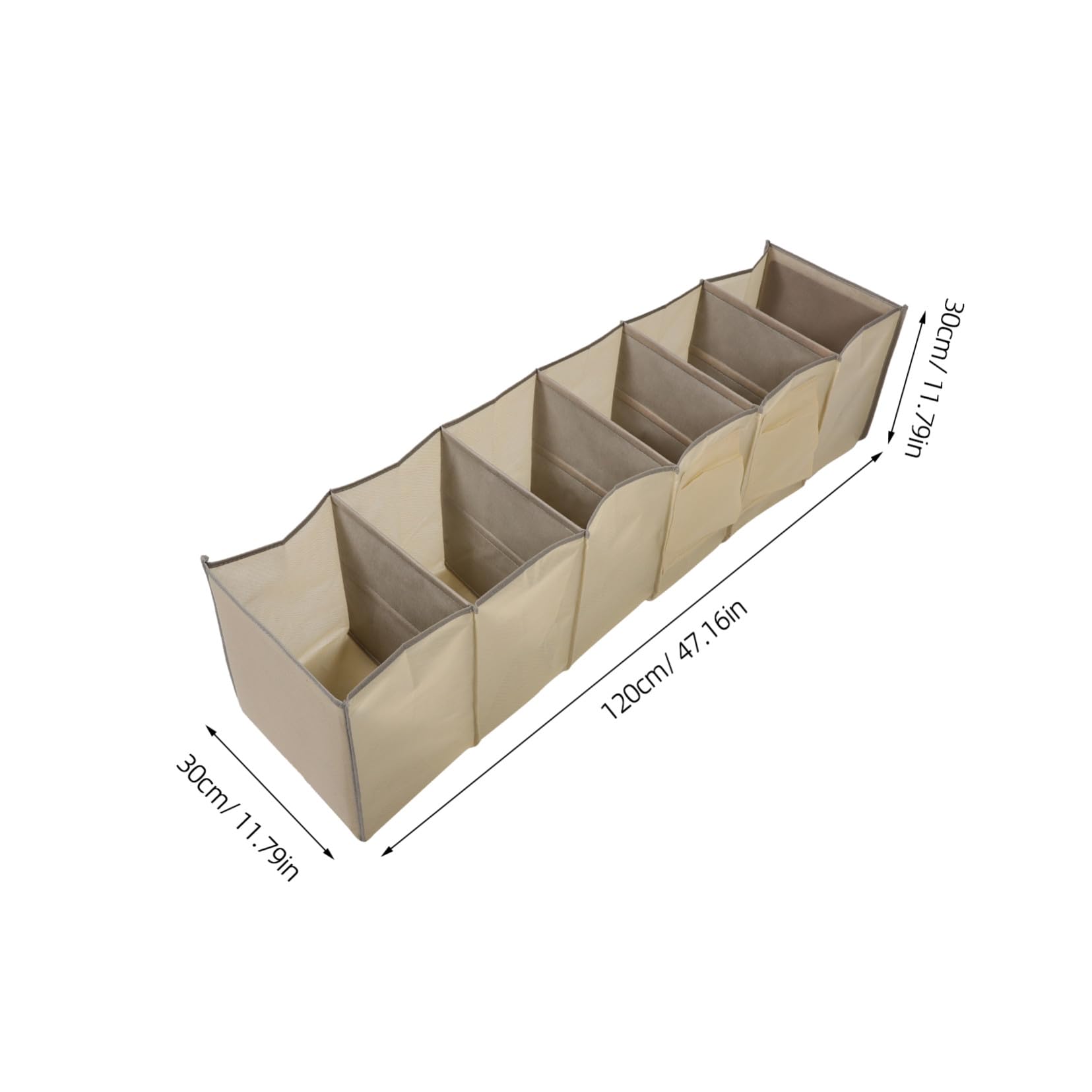 YARNOW Hängender mit 6 Fächern aus Vliesstoff Organizer Kleiderschrank und Verstärkten Öffnungen Platzsparend für Schlafzimmer und Temporäre Aufbewahrung