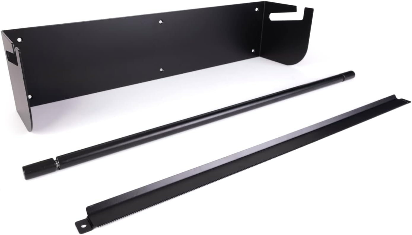 IDL Packaging 24" Wall Mounted Kraft Paper Roll Dispenser & Cutter for Rolls up to 24" Wide and 9" in Diameter – Durable Paper Holder with a Serrated Blade – Wall Mount Set Included