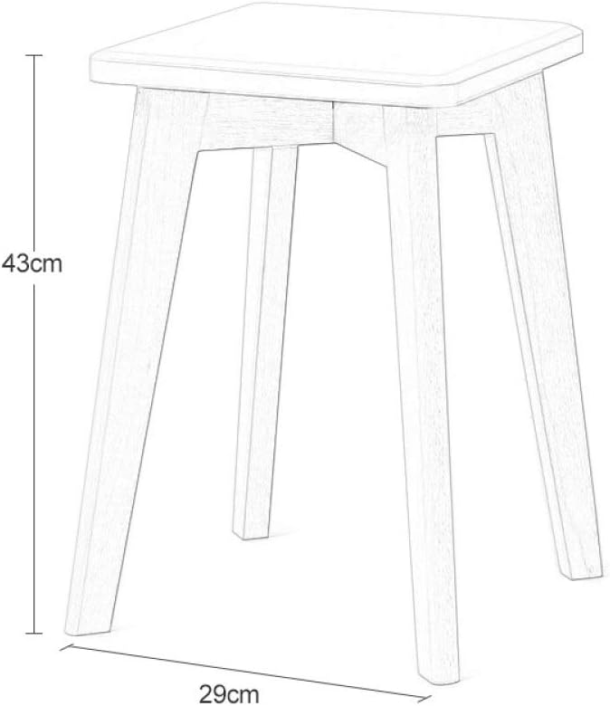 Solid Wood Stool, Beech Wood Home Dining Room Dressing Study Square stools, Simple Living Room Modern Bedroom Health/Gray / 2943cm