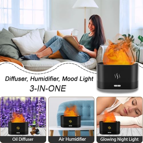 Diffuseur d'air design avec effet feu LED et arrêt automatique - 5