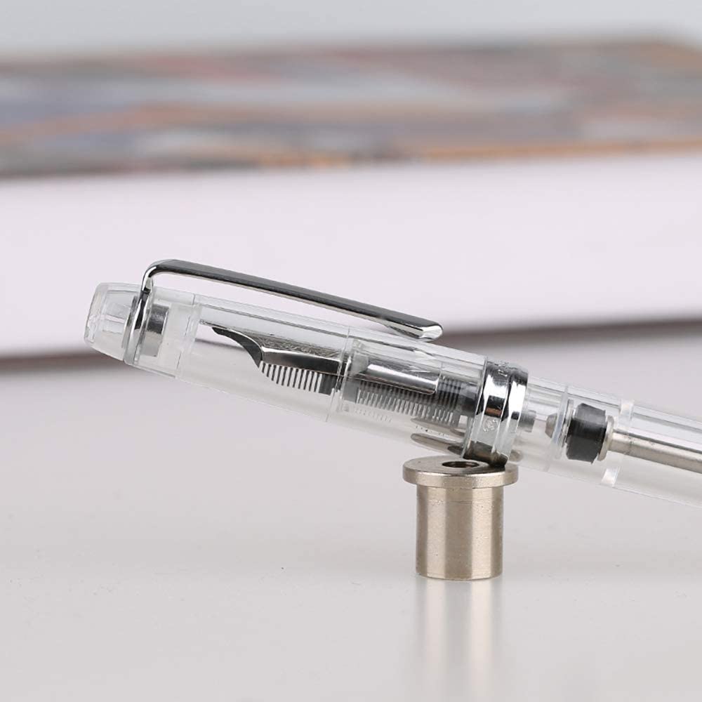 Pióro wieczne Penbbs 268 próżniowe wypełnienie pióro wieczne Iridium, średnia stalówka, 0,7 mm, przezroczysty akrylowy zestaw długopisów do pisania z długopisem pudełkowym
