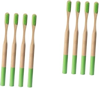 NOLITOY 8 Pcs Bamboo Toothbrush Manual -Friendly Toothbrush Soft Bristle Toothbrush Organic Cleaning Toothbrushes Kids Toothbrushes Toddler Toothbrush Wooden Toothbrushes So Soft Set Baby