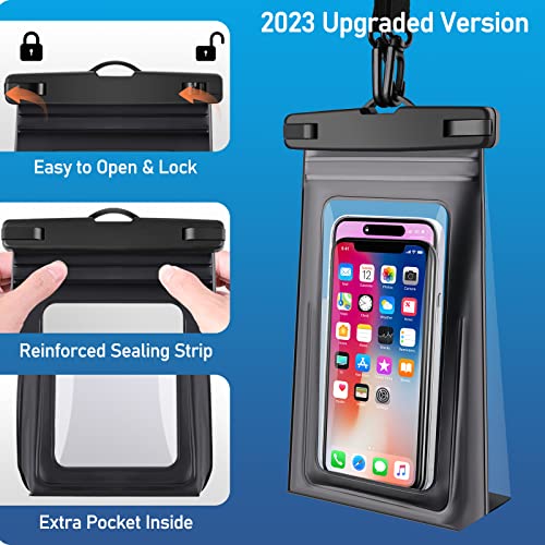 Waterproof Phone Pouch Floating, 2 Pack Ipx8 Cellphone Dry Bag Case Holder For Iphone 14 13 12 11 Pro Max Xs Plus X Galaxy S21 Samsung S22, Phone Protector For Vacation Beach Swimming Surfing Skiing #TOP1
