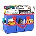 Godery Desktop File Folder Tote and Stock Organize, Fundamentals Art Organizer Storage Craft Tote Bag for Office Desk Organize, Make-up Storage Tote with Handles for Travel or Daily Use, Red Edge