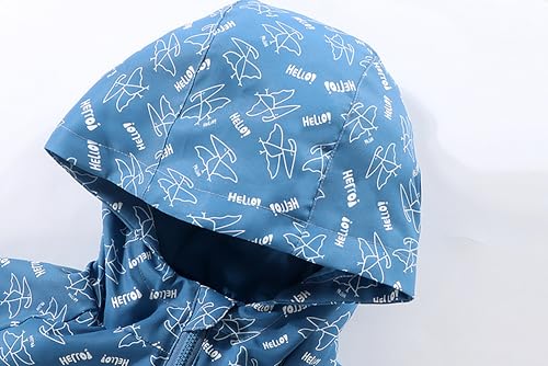 Cromoncent Boys Girls Fashion Windbreaker Jacket Hooded Lightweight Windroof Water Resistant Outdoor Coats2