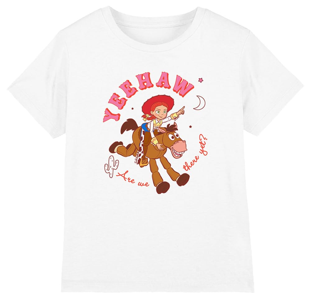 Disney Toy Story Jessie Yeehaw Bullseye Girls T Shirt, White, 12-13 Years