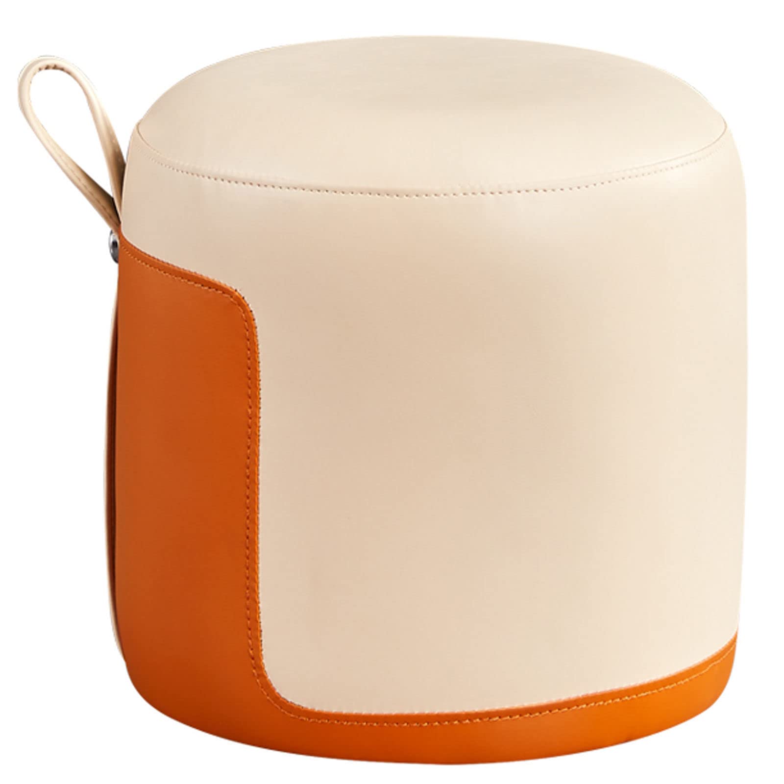 Repose-Pieds pour canapé à la maison, pouf bicolore orange pour le salon