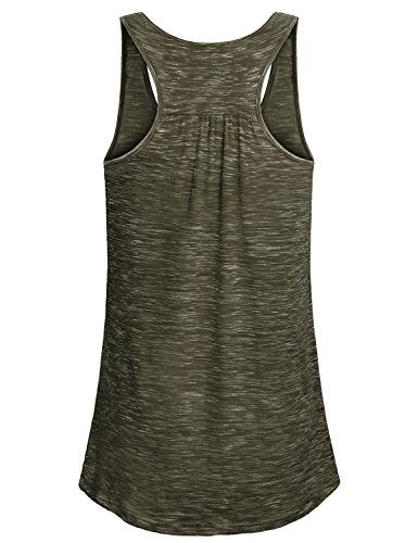 Image of Cestyle Womens Sleeveless Scoop Neck Flowy Loose Fit Workout Shirts Racerback Long Tank Tops
