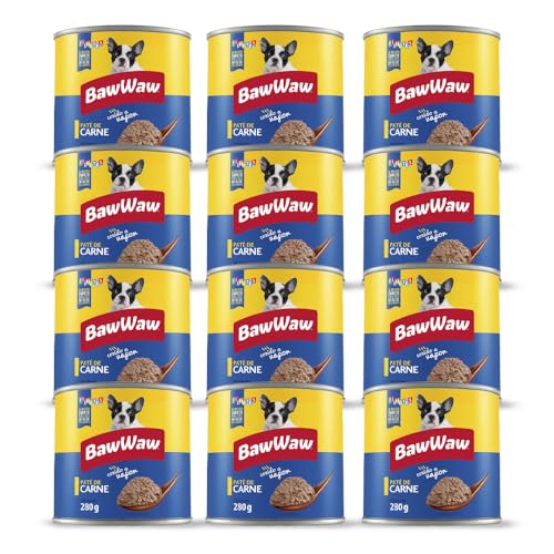 Pack de Patê Baw Waw Para Cães Filhotes Sabor Carne - 12 unidades 280g Pack de Patê Baw Waw Para Cães Filhotes Sabor Carne - 12 unidades 280g