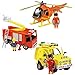Fireman Sam Deluxe Friction Rescue Jupiter, Helicopter & Rescue Vehicle Set