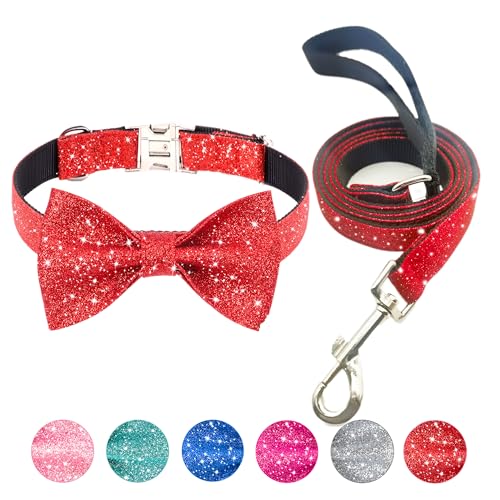 Jumpress Bling Bow Tie Dog Collar and Le…
