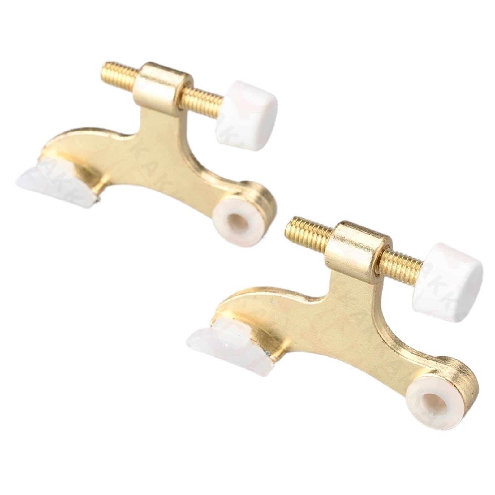 Door Stopper 2Pcs Adjustable Hinge Pin Door Stop with Buffer Pad Hidden Mount Household Hardware(Gold)
