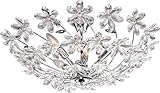 Einbaustrahler Elegante Deckenleuchte chrom Acrylblüten klar - Globo JULIANA 5132-6