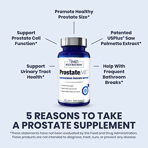 1Md Nutrition Prostatemd Saw Palmetto Prostate Support Supplement - Support For Urinary Tract And Frequent Bathroom Urges | 30 Day Supply #TOP1