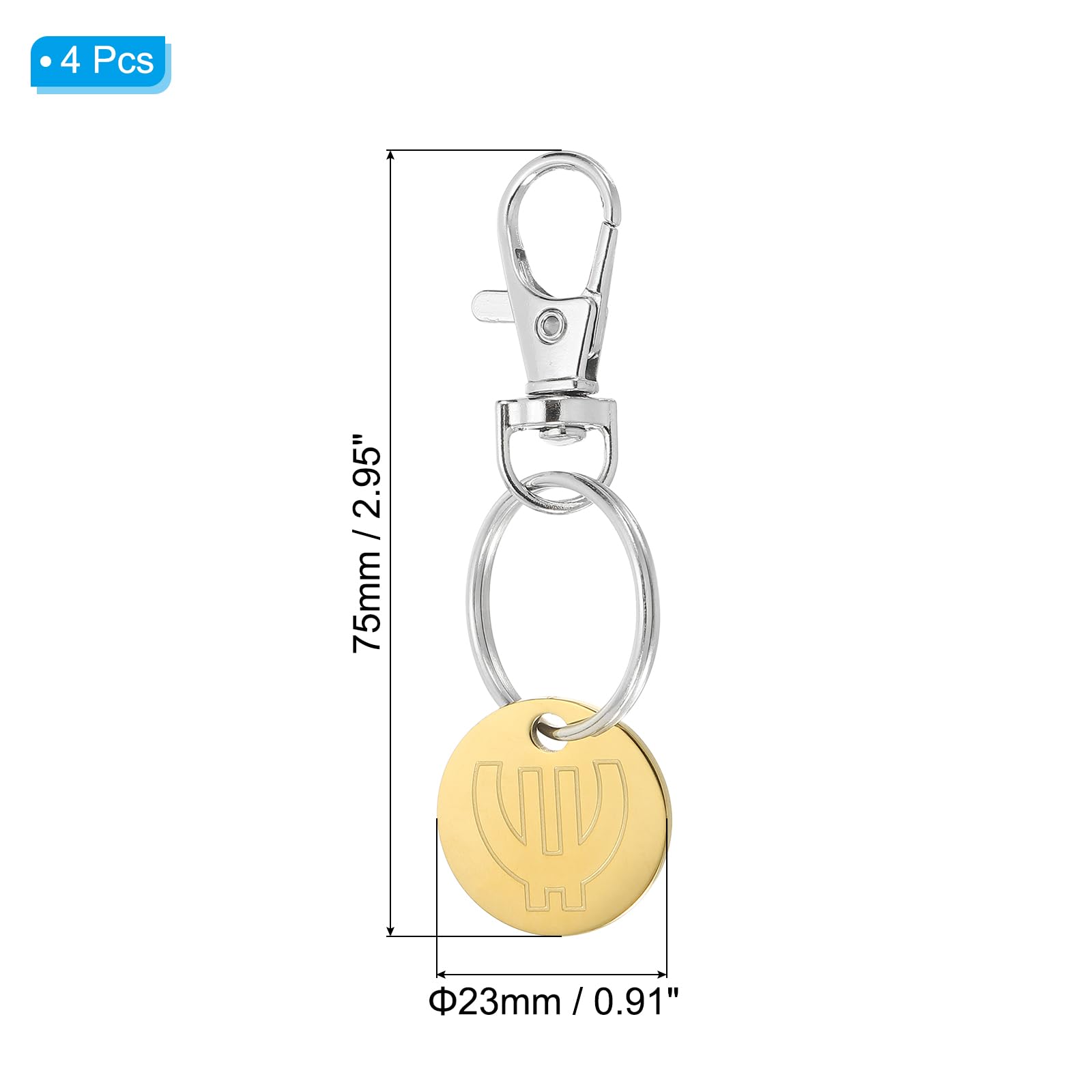 PATIKIL Shopping Trolley Token Key Ring - Image 2