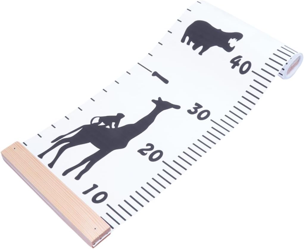 COOLHIYAMinimalist Home Decor Wall Stickers for Kids Home Decoration Kids Decor Art Hanging Ruler Hanging Wall Decal Kids Growth Chart Baby Growth Chart Child Bamboo Household