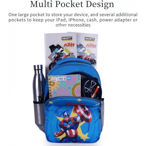 Image of GOOD STAR Polyester kids Primary School Backpack, 30 Litres, Cartoon Print, for Nursery to 5th Standard Boys and Girls Tuition Lightweight cartoon Bag