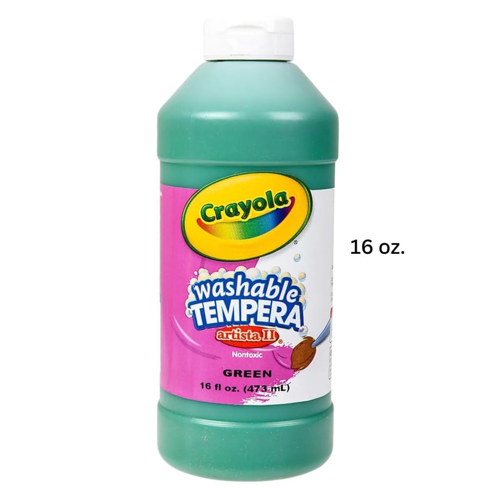All-Purpose Artista Tempera Paint, Nontoxic, 16 Oz, Green, Sold as 1 Each