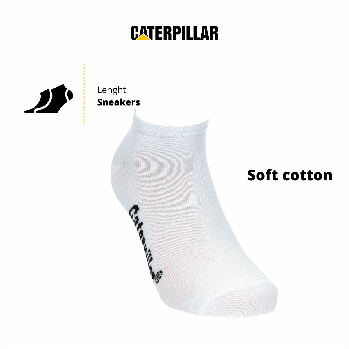Caterpillar Sneaker 10 pares Calcetines cortos, altura del tobillo, en algodón suave