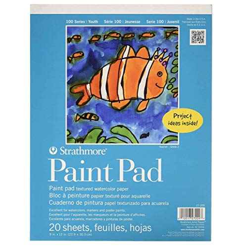 Strathmore (27-209 100 Series Youth Paint Pad 9 by 12 20 Sheets White 9x12