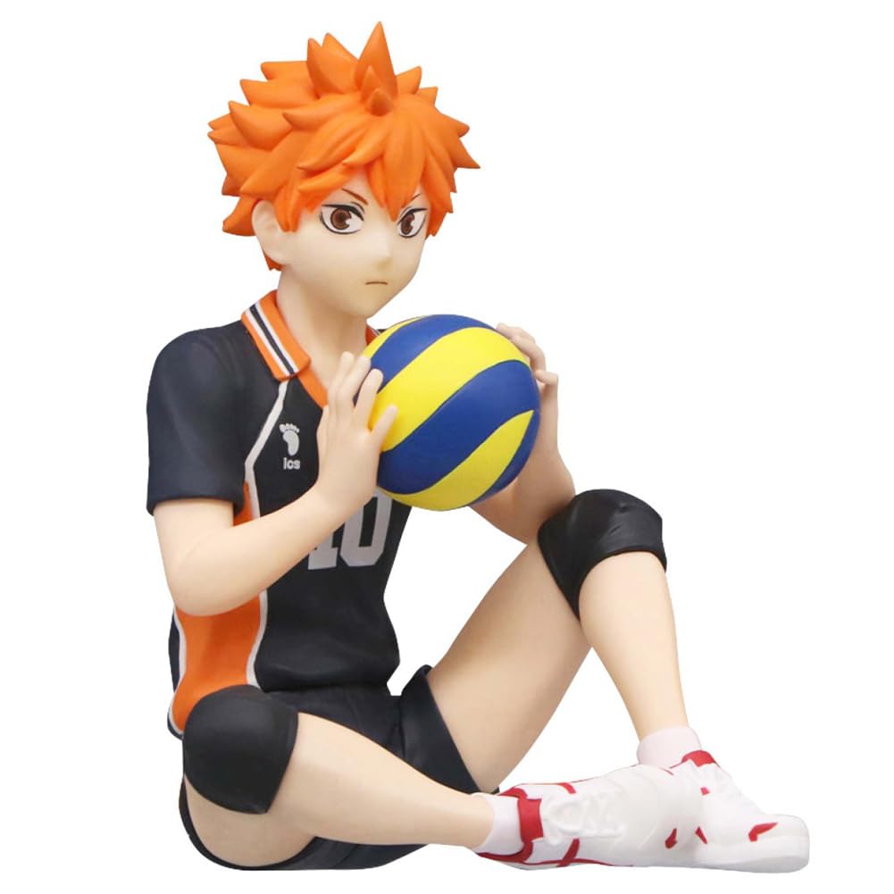 Anjinguang Haikyuu Figure Hinata Syouyou Statue Figure Model 12cm Haikyuu!!! Figurine Collectible PVC Sitting Pose Sculpture Desktop Ornament — image 1