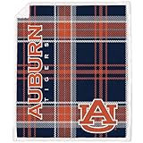 Proformance Home NCAA Auburn Tigers Playmaker Plaid Ultra Cozy Sherpa Throw