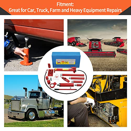 Tbapfs SP0125 20 Ton Porta Power Hydraulic Jack 2M(78.7Inch) Welded Car Bottle Auto Body Frame Repair Kit Air Pump Lift Ram thumb #4