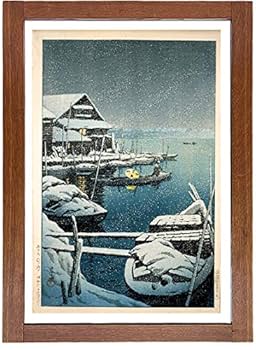 Amazon.co.jp: 川瀬巴水 版画「雪の向島」 昭和六年 大判