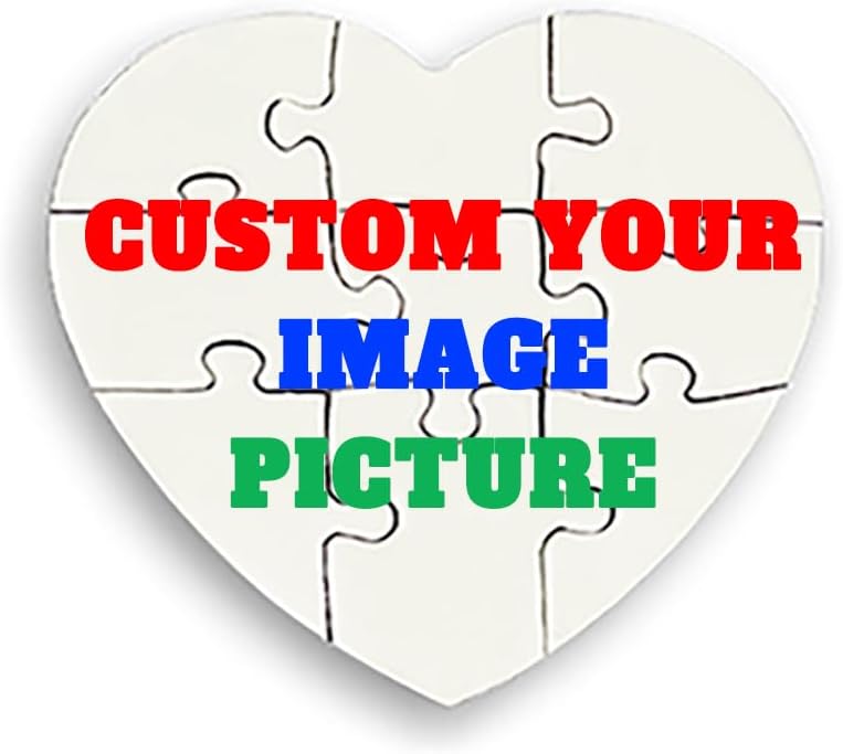 Fridge Puzzle Magnet Personalized Custom Image Unique Shapes Magnets (Heart Shaped)