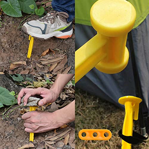 Estacas de plástico para barracas de 22 cm para areia, estacas de barraca resistentes para barraca d