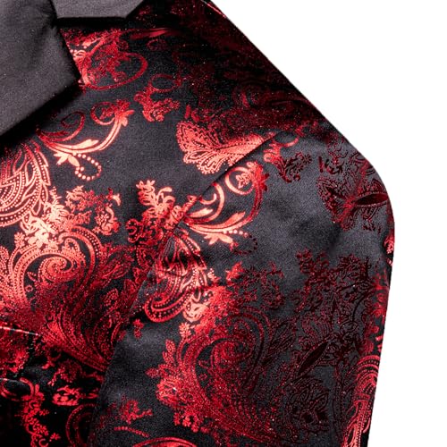 Image of Barry. Wang Men's Sport Coats & Blazers Flower Suit Jacket 1 Button Paisley Tuxedo Mardi Gras Carnival Parade Gift