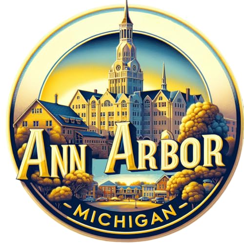 Imán decorativo recuerdo Ann Arbor Michigan 3 pulgadas miniatura 1